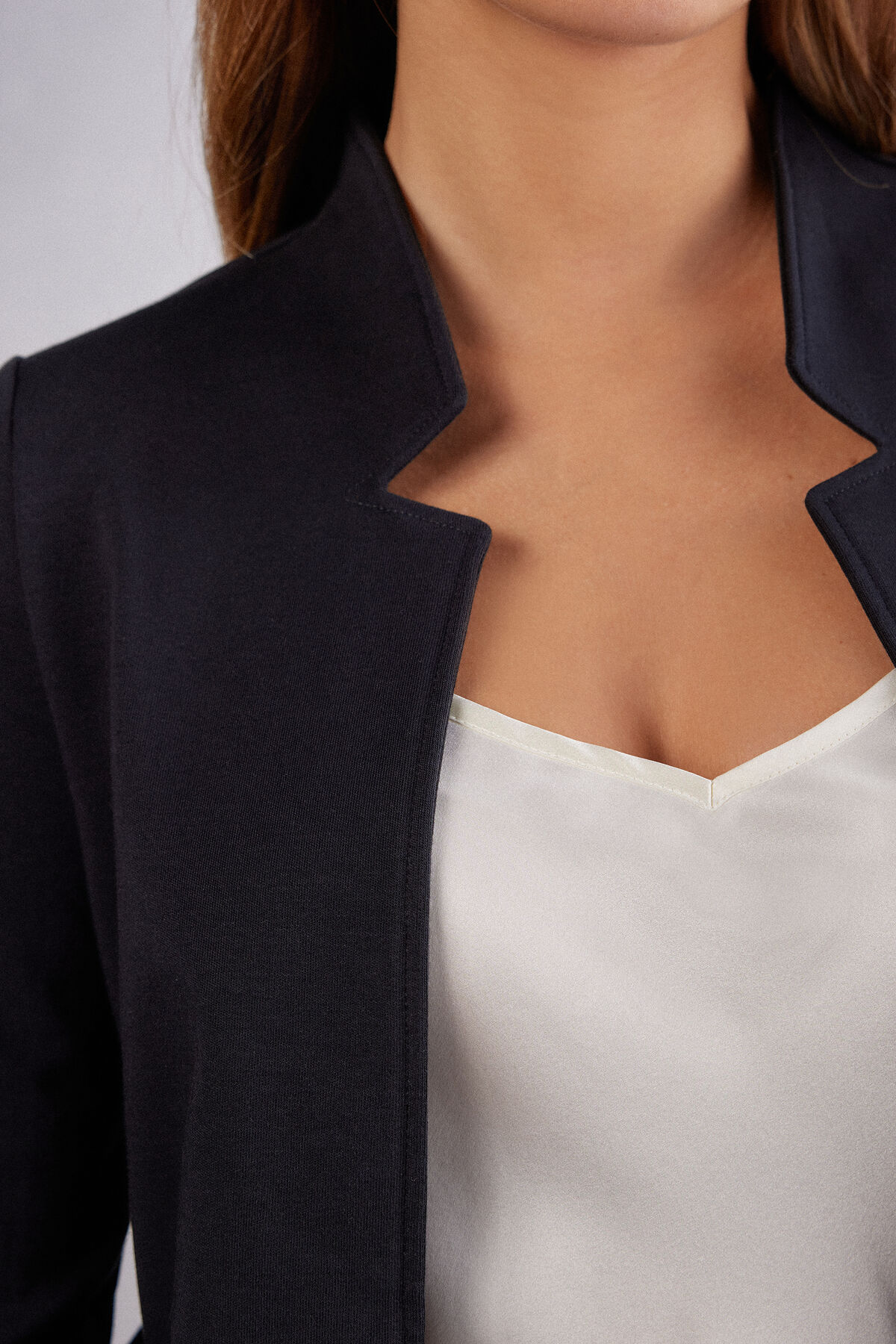 Giacca Manica Lunga in Interlock di Cotone Intimissimi