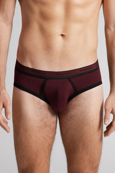 Stretch Supima® Cotton Brief with Logo Detail