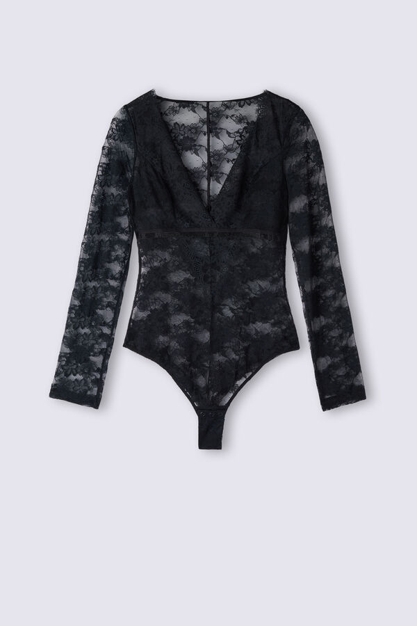 A Special Moment Long-Sleeved Lace Bodysuit