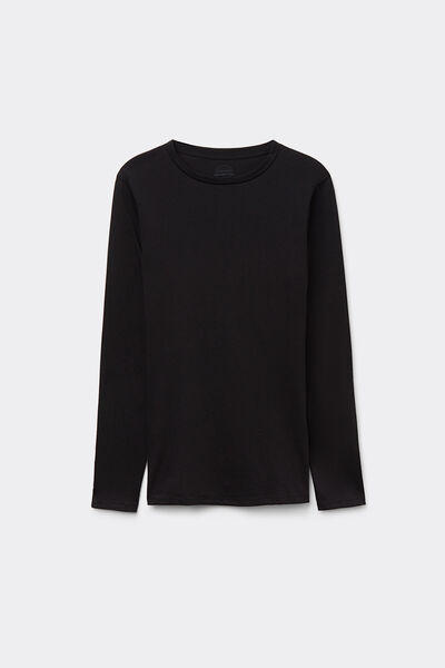 Long-Sleeved Round-Neck Supima® Cotton Top