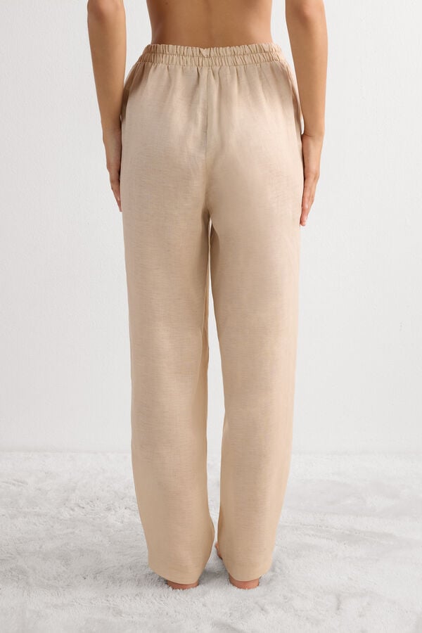 Plain-Weave Linen Trousers