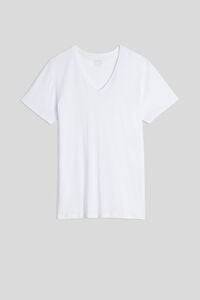 T-Shirt Scollo V in Cotone Superior Extrafine