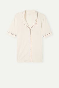 Short Sleeve Button Up Shirt in Modal