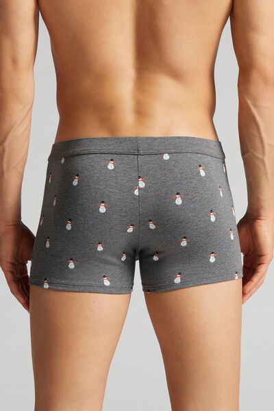 Snowman Teddy Stretch Supima® Cotton Boxers