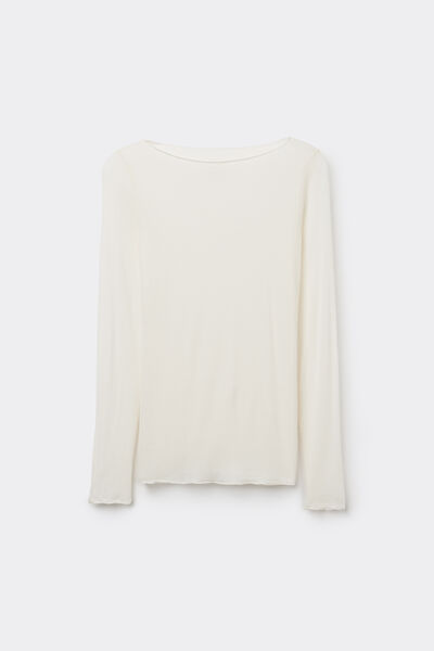 T-shirt manches longues avec cachemire ultraléger