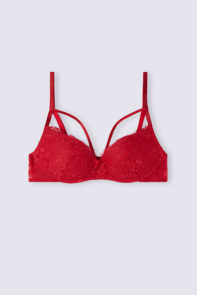BRA and Slip /burgundy-red Color/ EMBROIDERED Tulle / Made in Italy /  Intimissimi / Sexy /nude Look/vintage 85s -  Hong Kong