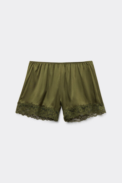 Silk Shorts with Lace