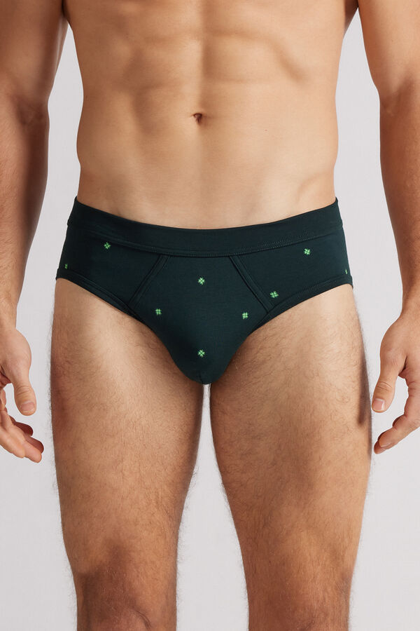 Slip aus Superior-Baumwolle mit Glücksklee-Print