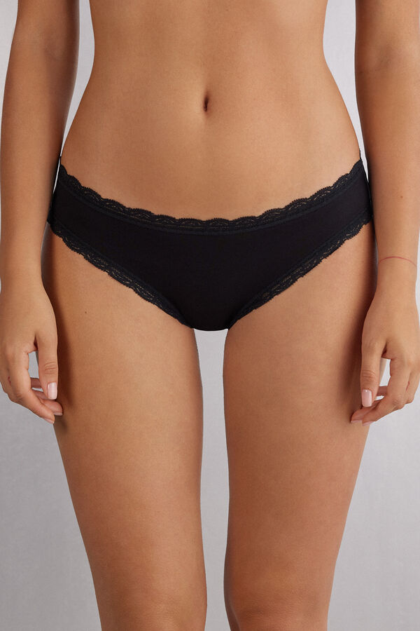 Culotte en coton et dentelle