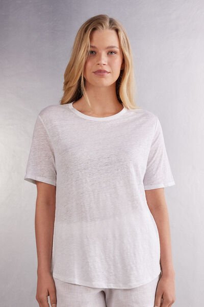 Short-Sleeved Linen Shirt