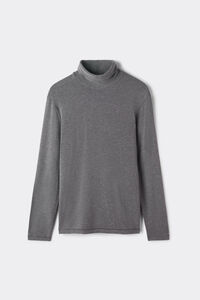 Long-sleeve High-Neck Modal-Cashmere Top