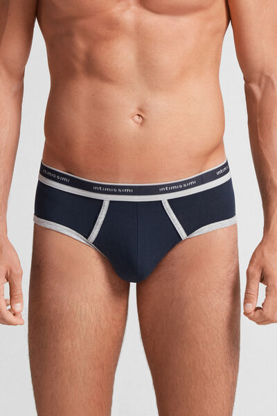 Natural Fresh Cotton Briefs with Logo