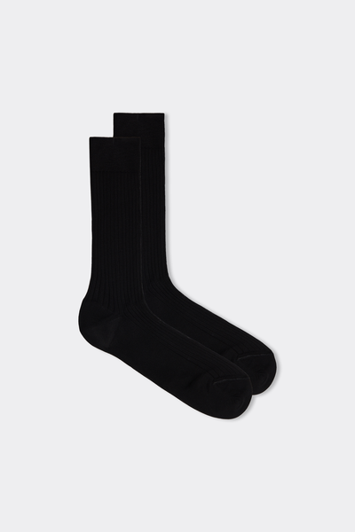Chaussettes Basses en Coton Fil d'Écosse Côtelé