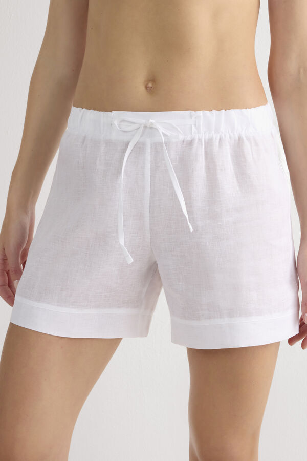 The Pure Linen Plain-Weave Linen Shorts
