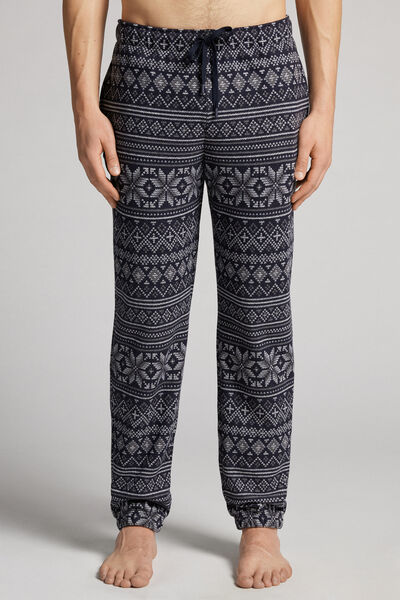 Full Length Tricot Norwegian Pattern Pants