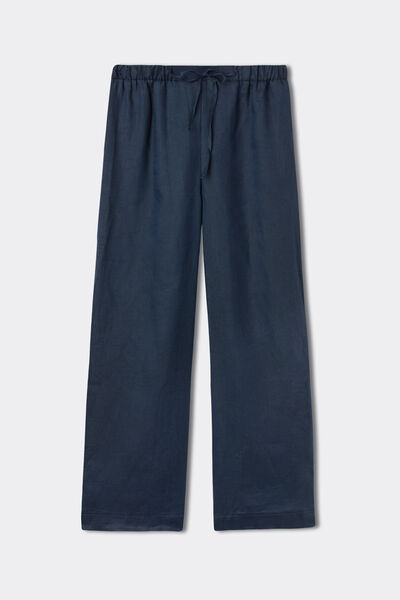 The Pure Linen Full Length Drawstring Pants in Linen Fabric