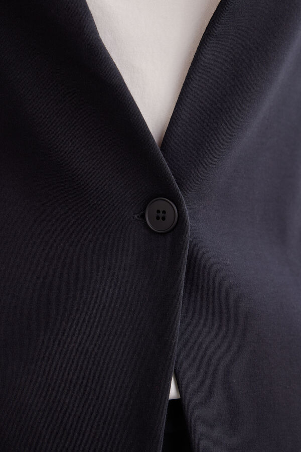 Giacca in Cotone Pesante con Bottone