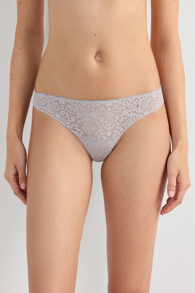 Lace and Microfibre Brazilian Briefs