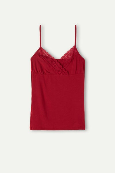 Micromodal Top with Lace Trim