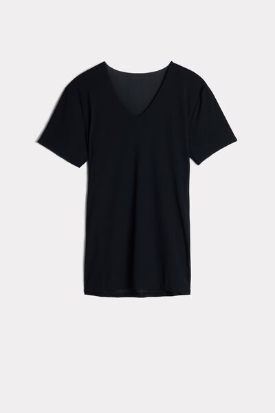T-Shirt en Micro-Résille Sans Ourlet