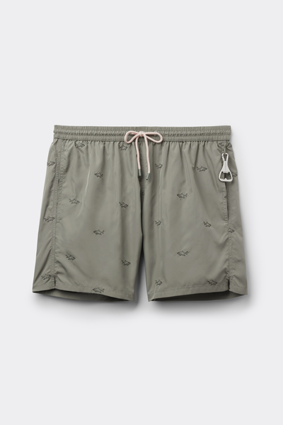 Costume Boxer Mare con Ricamo Squalo