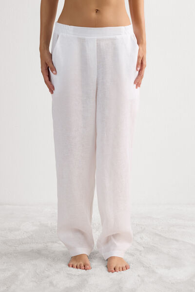 Pantalone in Tela di Lino The Pure Linen