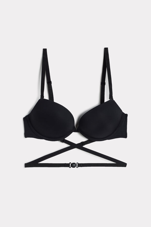 Reggiseno Senza Spalline Curvy Schiena Scoperta Push Up Reggiseno Invisibile  Taglie Forti Silicone Adesivo Copricapezzoli Intimissimi Imbottito Reggiseno  a Fascia Schiena Nuda Reggiseni Trasparente : : Moda