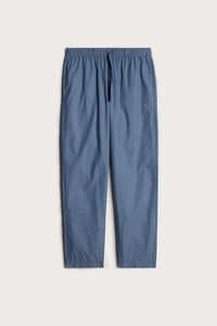 Long Pinstripe Canvas Trousers