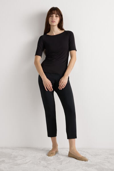 Boat-Neck Fresh Bamboo Top