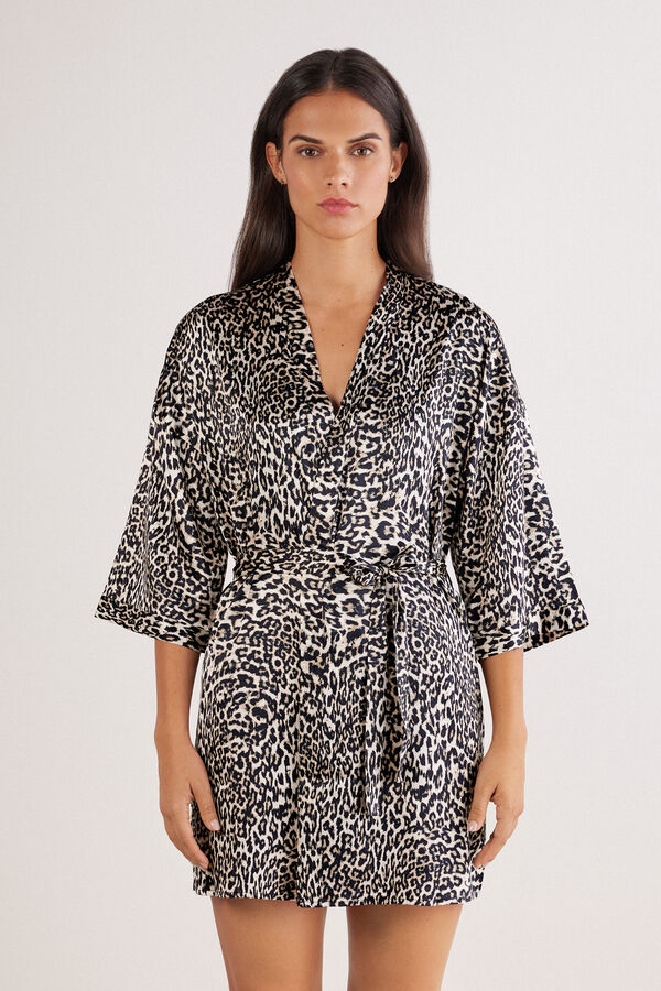 A Moment of Glamour İpek Saten Kimono