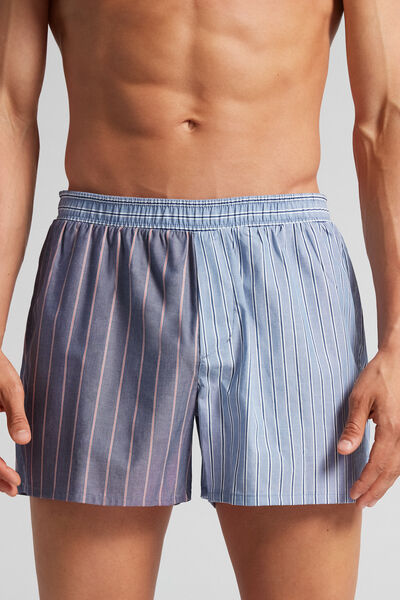 Plain-Weave Patchwork Stripe Boxers