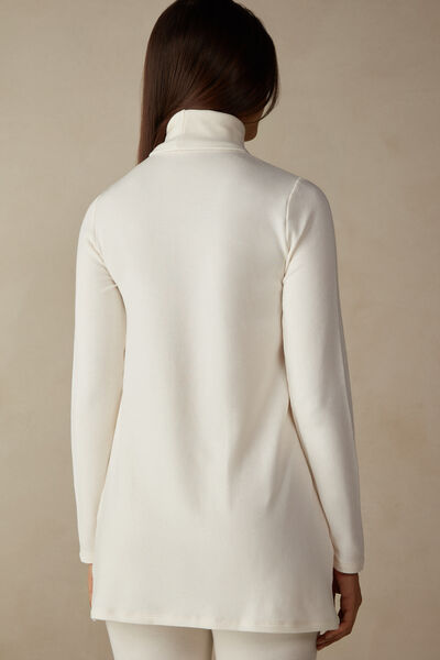 Maxi Maglia a Collo Alto Thermal con Cashmere