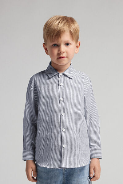 Camicia Bambino in Lino e Cotone