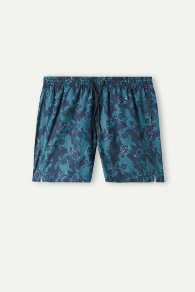 Tortoise-Print Swim Shorts