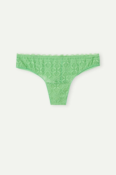 Lace and Microfibre Brazilian Briefs