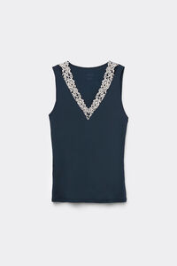 Pretty Flower Modal and Lace Vest Top