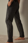 Pantaloni model Dungi din Pânză de Bumbac Flanelat