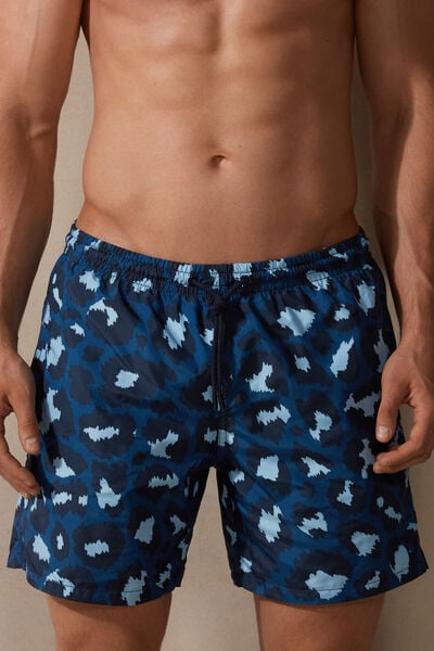 Leopard-Print Swim Shorts