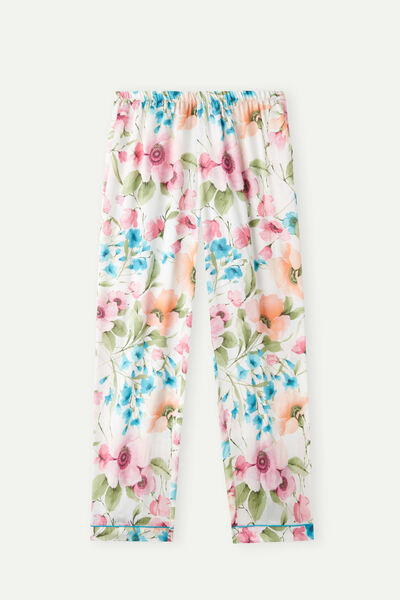 Pantalone Lungo in Raso Botanical Lyrics