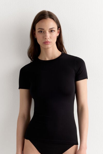 T-shirt manches courtes en coton Superior élasticisé
