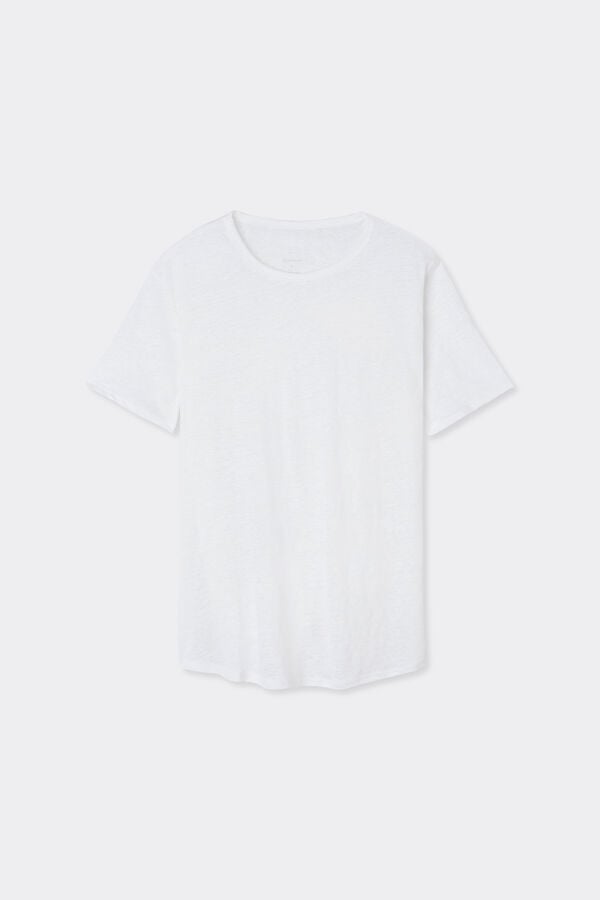 The Pure Linen Short-Sleeved Linen Top