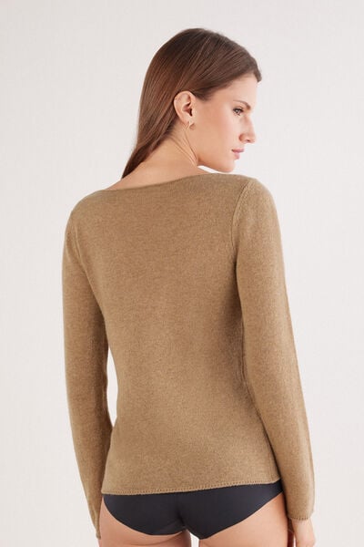 Langarmshirt aus 100 % Kaschmir