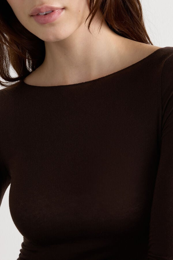 Shirt mit U-Boot-Ausschnitt aus Modal und Kaschmir Ultralight