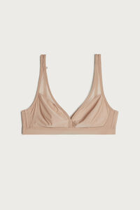 Ultra-Lightweight Microfiber and Tulle Triangle Bra