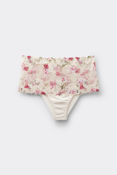 Figi Culotte Brazyliany z Nadrukiem Pretty Flowers