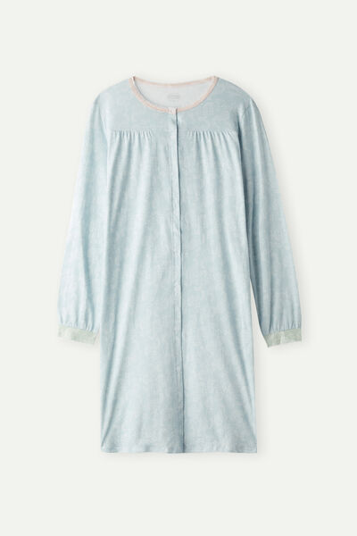 Romantic Cashmere Button-Up Nightdress