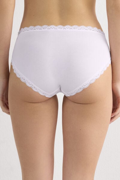 Slip Alto in Pizzo e Cotone