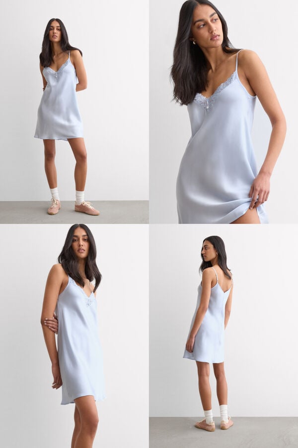 Silky Flowers Silk and Lace Slip