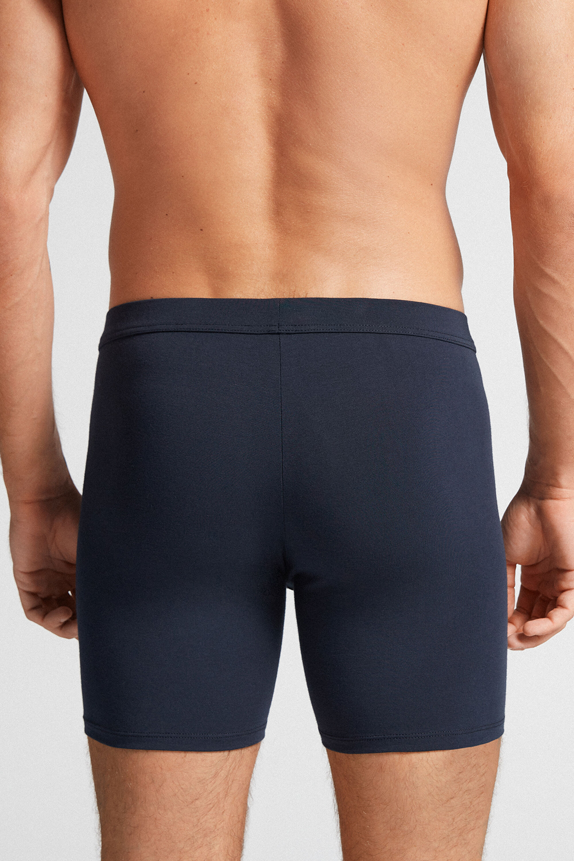 The Perfect Supima® Cotton 2-Button Knit Boxer in White main image 0