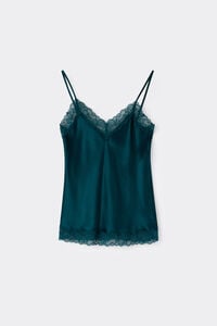 Top en soie et dentelle